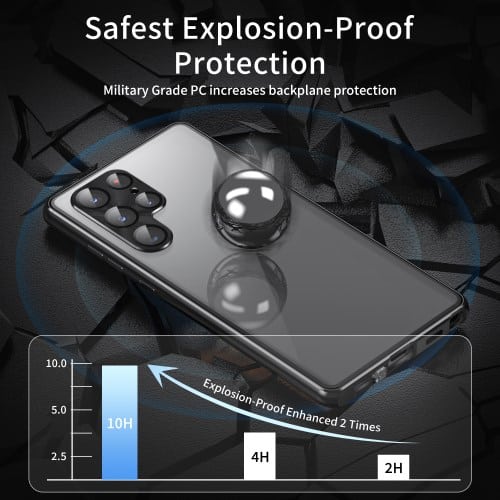 Samsung Galaxy S23 Ultra Privacy Perfect Cover - Sort