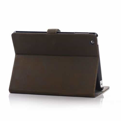 Ipad 2/3/4 - Magnetisk Retro Etui - Mørk Brun