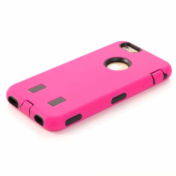 Iphone 6/6s - 2 I 1 Hybrid Plastik Og Silikone Cover - Magenta