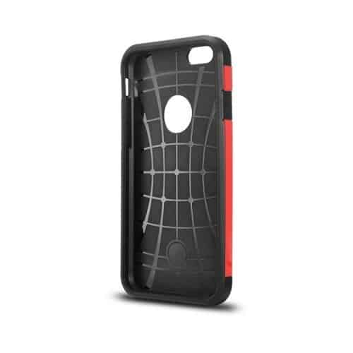 Iphone 6s Plus/6 Plus - 2 I 1 Holdbart Armor Pc Og Tpu Hybrid Etui - Rød