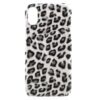 Iphone X – Plastik Hard Cover Med Overtrukket Kunstlæder – Leopard Mønster / Hvid