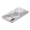 Iphone X – Blødt Gummi Cover Transparent Med Præget Mønster – Blomster Mønster