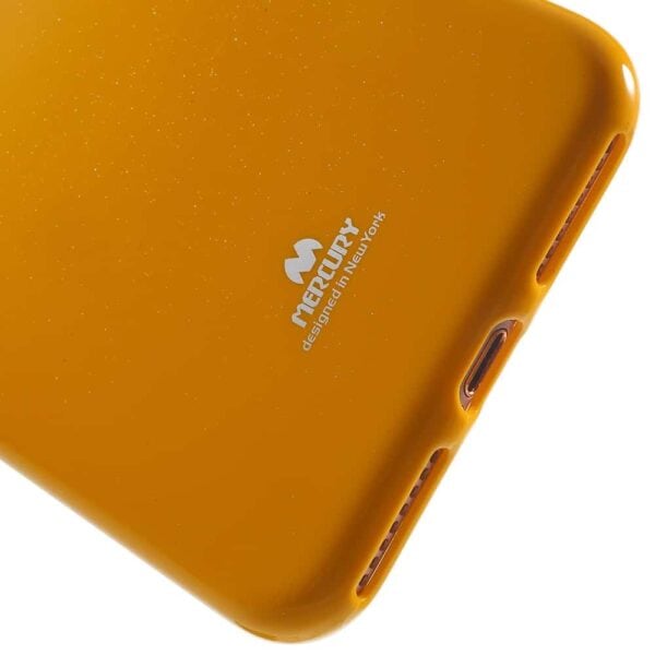 Iphone 8 Plus – Gummi Cover Med Funklende Pulver Design – Gul