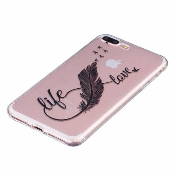 Iphone 7 Plus – Tyndt Tpu Etui – Fjer Og Fugle