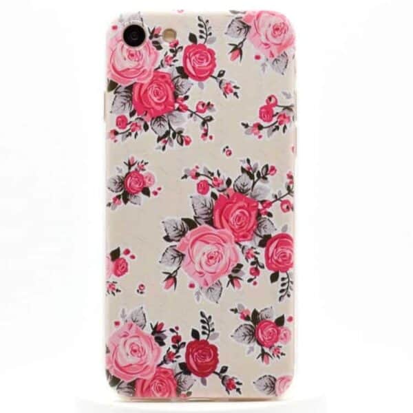 Iphone 7 – Ultra Tynd Tpu Etui – Smukke Blomster