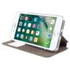 Iphone 8 Plus – Kunstlæder Etui Med Stå-funktion Og Vindue – Guldfarve