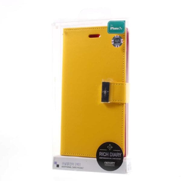 Iphone 8 Plus – Kunstlæder Pung Etui – Mercury Goospery – Gul