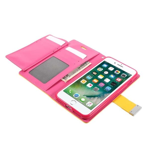 Iphone 8 Plus – Kunstlæder Pung Etui – Mercury Goospery – Gul