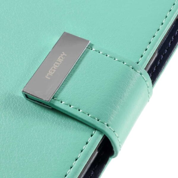 Iphone 8 – Kunstlæder Etui Med Kreditkort Holder Og Flip Design – Cyan