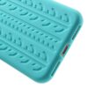 Iphone 8 – Blødt Silikone Cover Med Dækmønster – Lyseblå