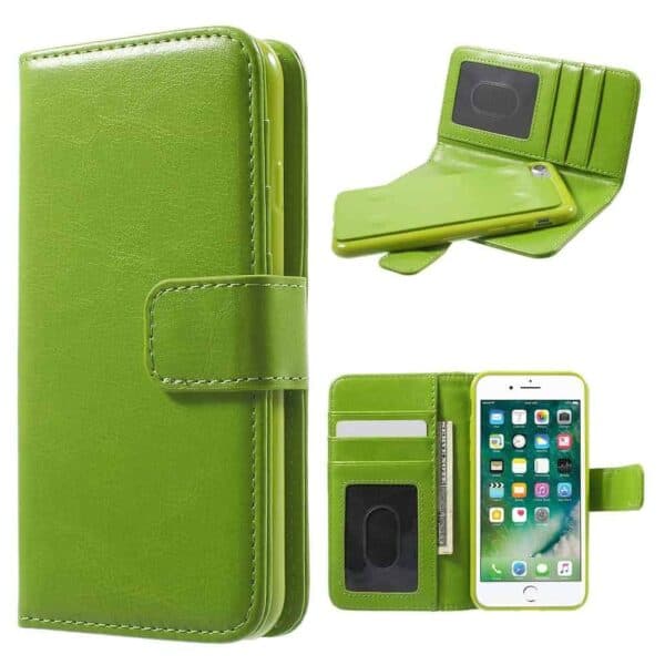 Iphone 8 – Kunstlæder Og Gummi Cover 2-i-1 – Grøn