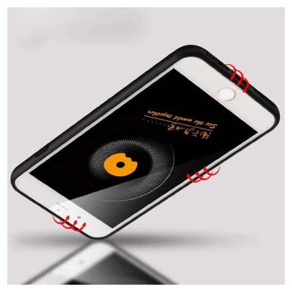 Iphone 8 Plus – Gummi Cover Med Overtrukket Kunstlæder Med Boheme Stil – Brun