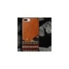 Iphone 8 Plus – Gummi Cover Med Overtrukket Kunstlæder Med Boheme Stil – Brun