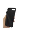 Iphone 8 – Blankt Og Fleksibelt Gummi Cover Med Printet Mønster – Sort Væg