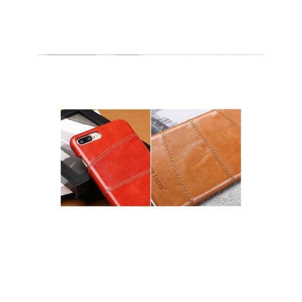 Iphone 7 Plus – Fierre Shann Judo Ægte Læder Skin Pc Back Cover – Brun