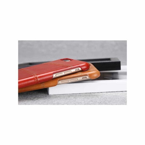Iphone 7 Plus – Fierre Shann Judo Ægte Læder Skin Pc Back Cover – Brun