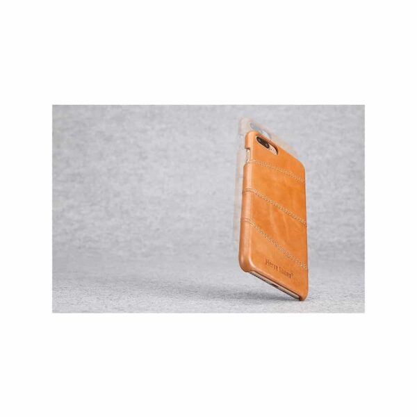 Iphone 7 Plus – Fierre Shann Judo Ægte Læder Skin Pc Back Cover – Brun