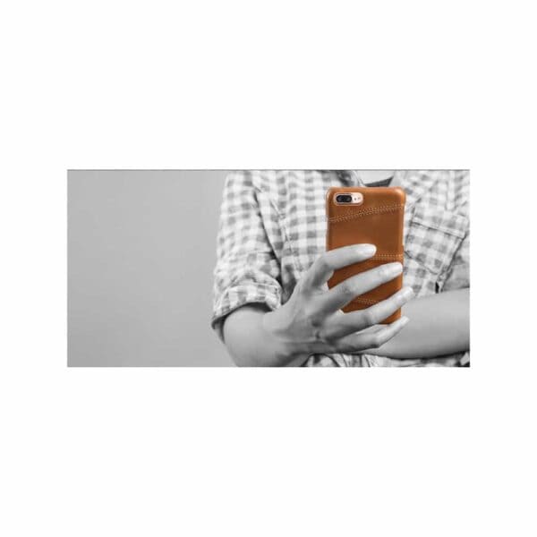 Iphone 7 Plus – Fierre Shann Judo Ægte Læder Skin Pc Back Cover – Brun
