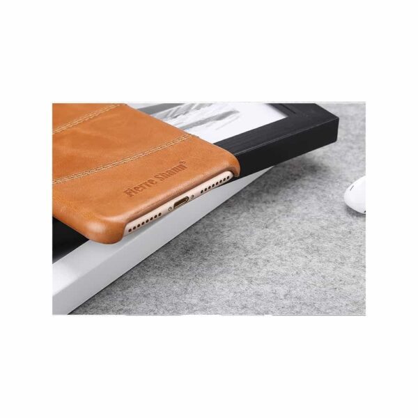 Iphone 7 Plus – Fierre Shann Judo Ægte Læder Skin Pc Back Cover – Brun