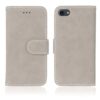 Iphone 8 – Kunstlæder Etui Pung Med Ældre Mat Design – Beige