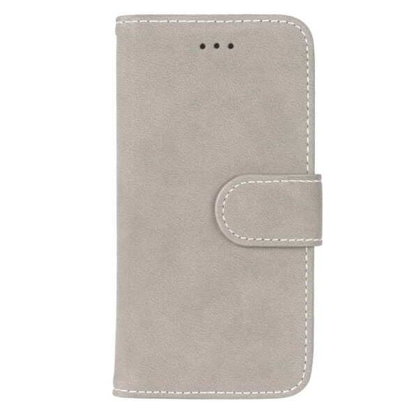 Iphone 8 – Kunstlæder Etui Pung Med Ældre Mat Design – Beige