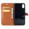 Iphone X – Kunstlæder Cover Med Krokodille Textil – Brun