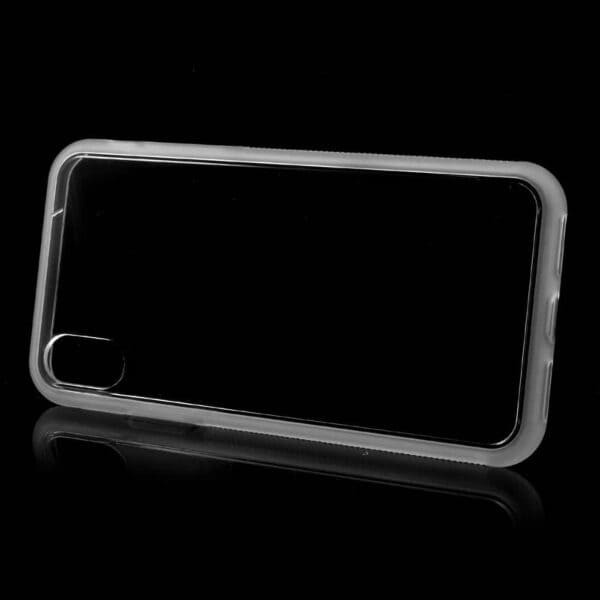 Iphone X – Skridsikkert Plastik Og Gummi Cover Med To Toner – Transparent