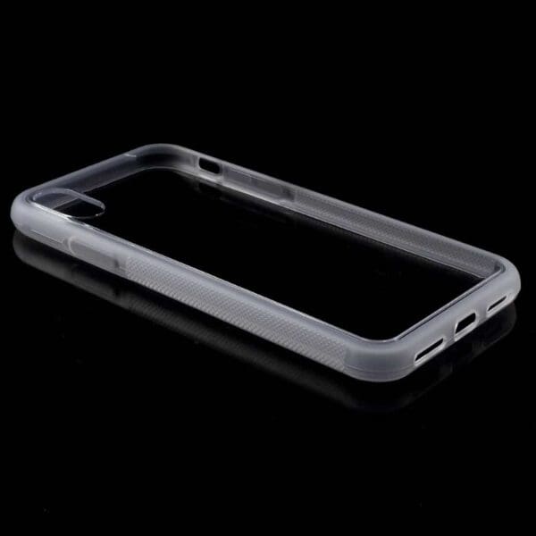 Iphone X – Skridsikkert Plastik Og Gummi Cover Med To Toner – Transparent