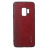 Samsung Galaxy S9 G960 Læder Etui Med Tpu Kanter – Rød