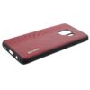 Samsung Galaxy S9 G960 Læder Etui Med Tpu Kanter – Rød