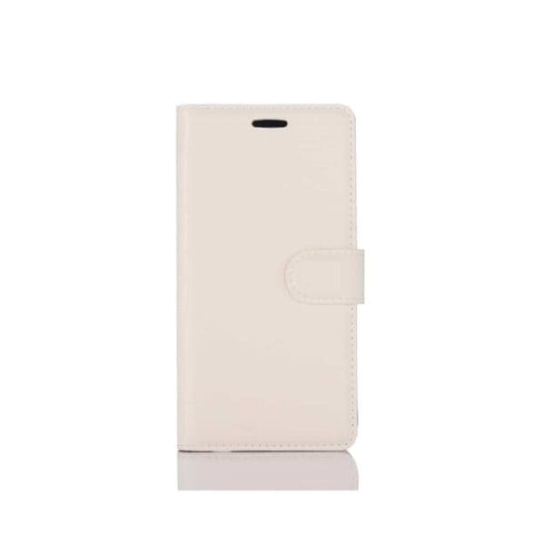 Galaxy S8 Plus – Litchi Skin Pu Læder Stand Etui – Hvid