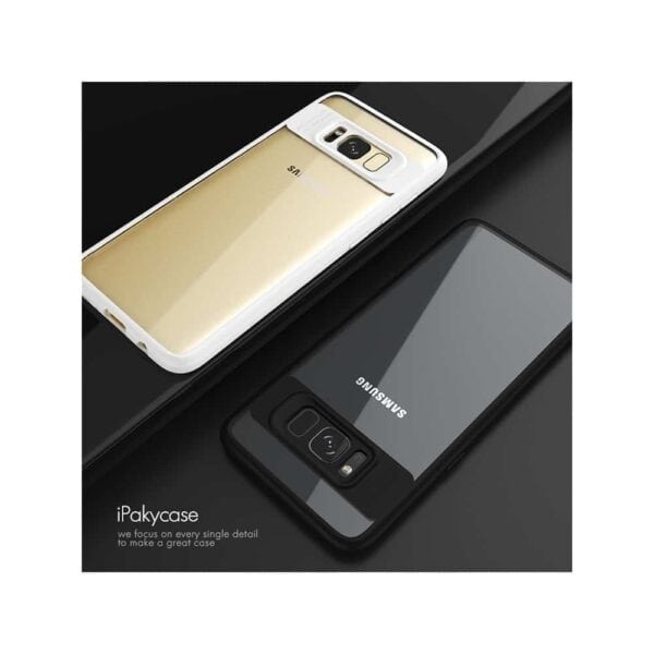 Galaxy S8 Plus – Ipaky Hybrid Tou Ramme Og Klar Akryl Back Cover – Sort