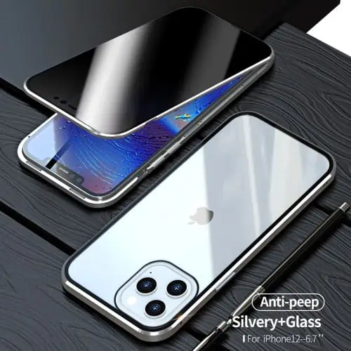 Iphone 12 Pro Max Privacy Perfect Cover Sølv