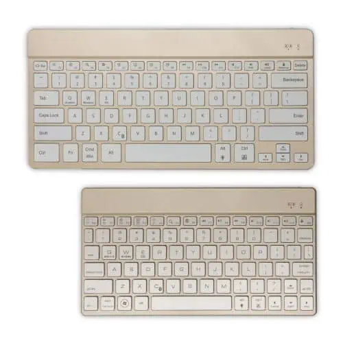 Trendgear F16s Dansk Layout Trådsløst Bluetooth Tastatur M/led Backlight - Guld