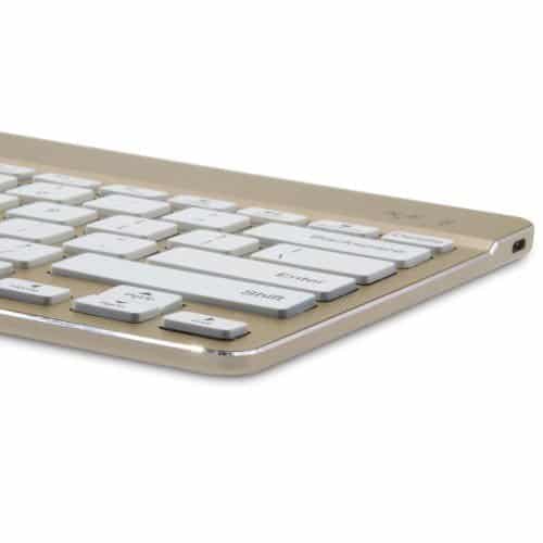 Trendgear F16s Dansk Layout Trådsløst Bluetooth Tastatur M/led Backlight - Guld