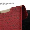 Lucky Bear Magnetic Fold Style Læder Case - Rød