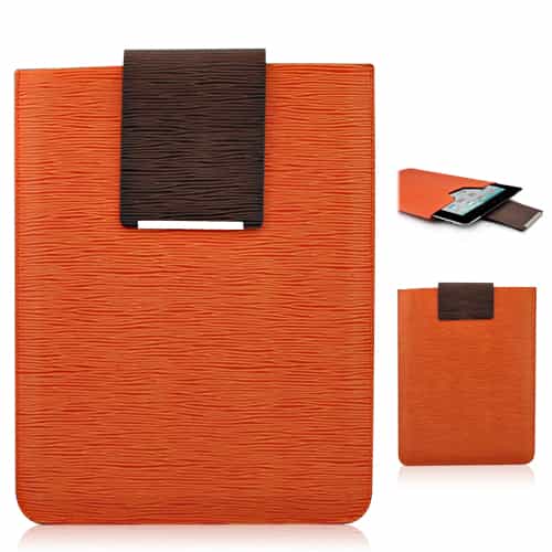 Simpelt Design Super Slim Læder Taske - Orange