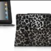 Leopard Pattern Folio Stand Leather Case - Sort