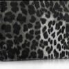Leopard Pattern Folio Stand Leather Case - Sort
