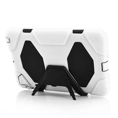 Ipad Mini 1/2/3 - Cool Robot Silikone Stand Hard Cover - Hvid