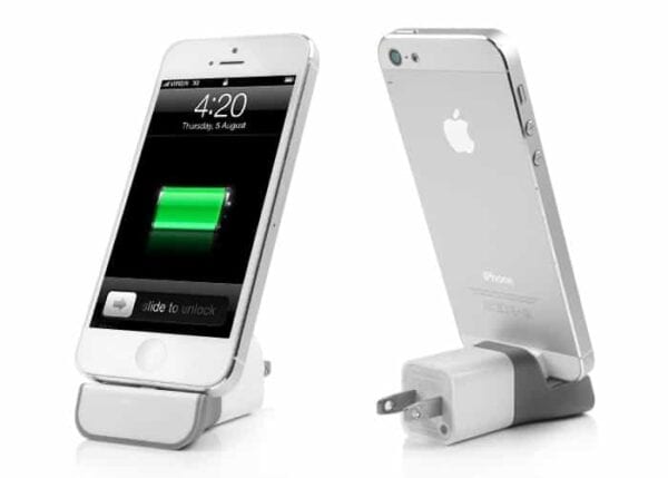 Iphone Lightning Dock - Dock Station - Hvid Og Grå