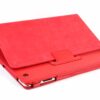 a red tablet case with a white background