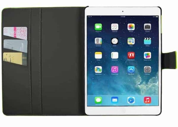 Ipad Air (ipad 5) (a1474, A1475, A1476) - Luksus Pu Læder Stand Cover Med Kort Slots - Creme Hvid