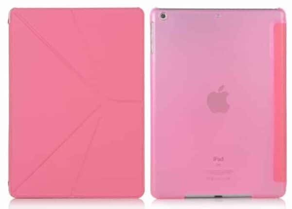 Ipad Air (ipad 5) (a1474, A1475, A1476) - Transformer Foldet Pu Læder Stand Cover - Magenta