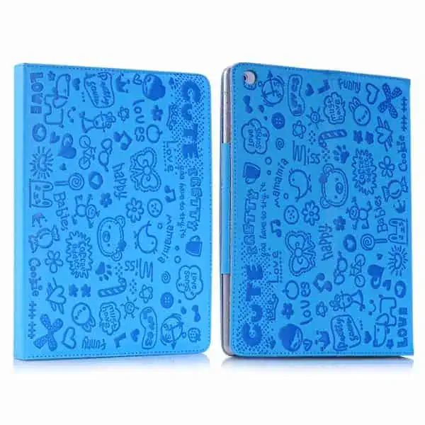 Ipad Air (ipad 5) (a1474, A1475, A1476) - Cartoon Magnetisk Foldelig Pu Læder Cover Med Sleep/wake - Blå