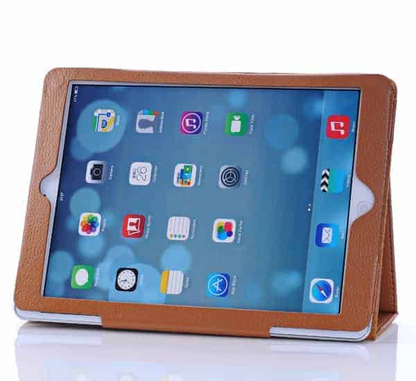 Ipad Air (ipad 5) (a1474, A1475, A1476) - Stilfuld Pu Læder Stand Cover Med Sleep/wake - Hvid