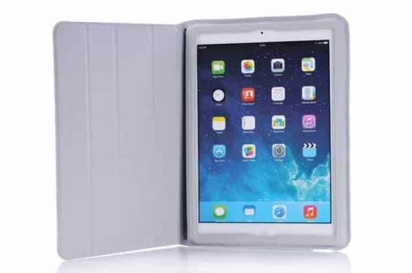 Ipad Air (ipad 5) (a1474, A1475, A1476) – Ultra Tynd Pu Læder 4-fold Cover Med Sleep/wake – Grå