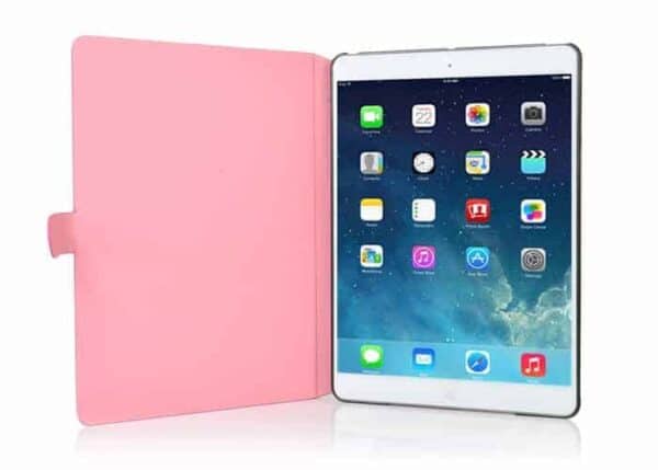 Ipad Air (ipad 5) (a1474, A1475, A1476) - Double Sided Læder Flip Cover Med Magnetisk Lukning - Rød/magenta