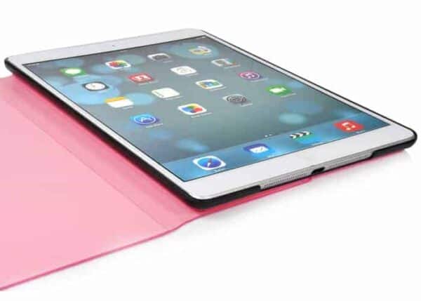 Ipad Air (ipad 5) (a1474, A1475, A1476) - Double Sided Læder Flip Cover Med Magnetisk Lukning - Rød/magenta