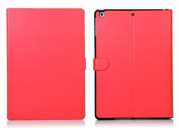 Ipad Air (ipad 5) (a1474, A1475, A1476) - Double Sided Læder Flip Cover Med Magnetisk Lukning - Rød/magenta